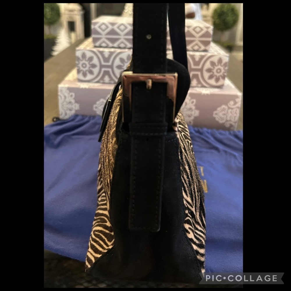 Stuart Weitzman Vintage Zebra Pattern Shoulder Ba… - image 6